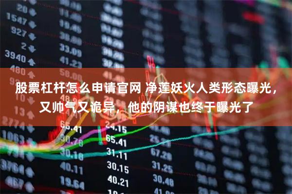 股票杠杆怎么申请官网 净莲妖火人类形态曝光，又帅气又诡异，他的阴谋也终于曝光了